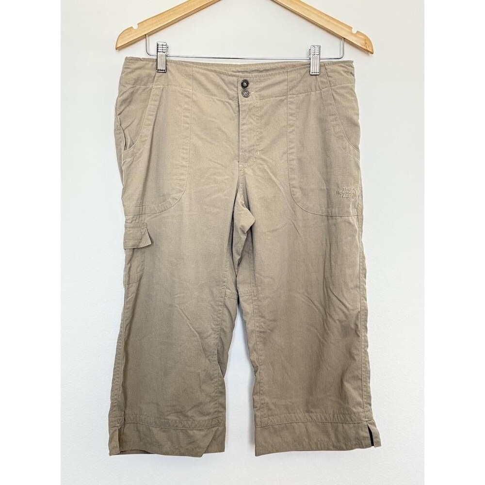 The North Face Pants Womens 8 Beige Lightweight Ripstop Capri Hiking Pockets